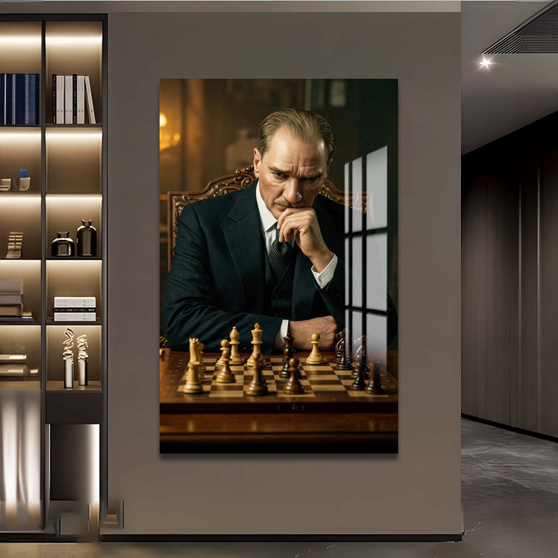 Atatürk Satranç Cam Tablo – Cam Tablo