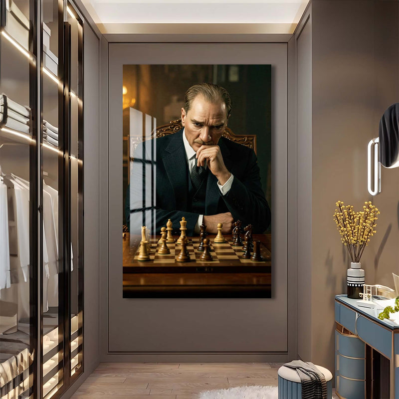 Atatürk Satranç Cam Tablo – Cam Tablo