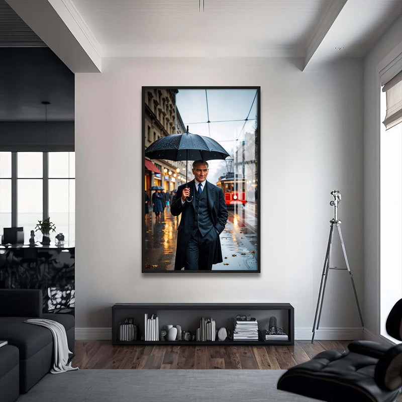 Atatürk Beyoğlu Cam Tablo – Siyah Çerçeveli Cam Tablo