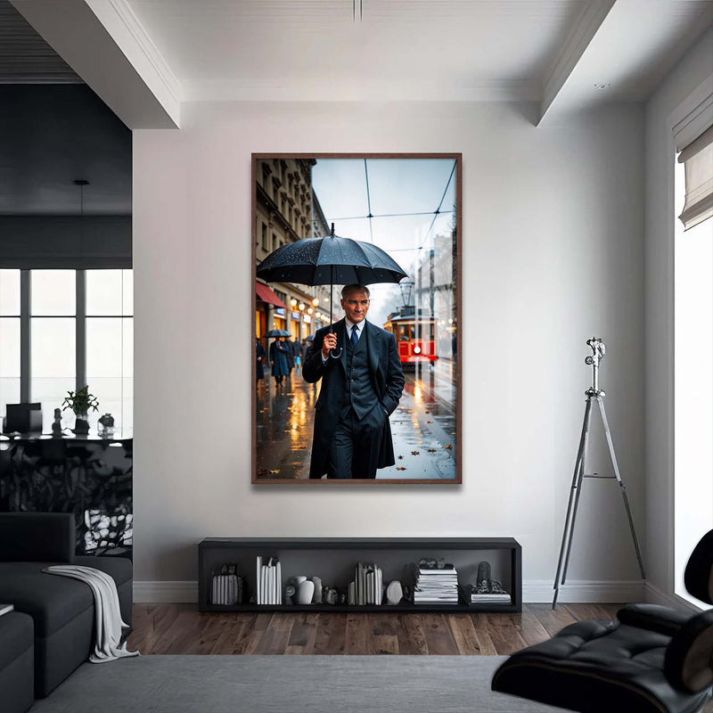 Atatürk Beyoğlu Cam Tablo – Ceviz Çerçeveli Cam Tablo