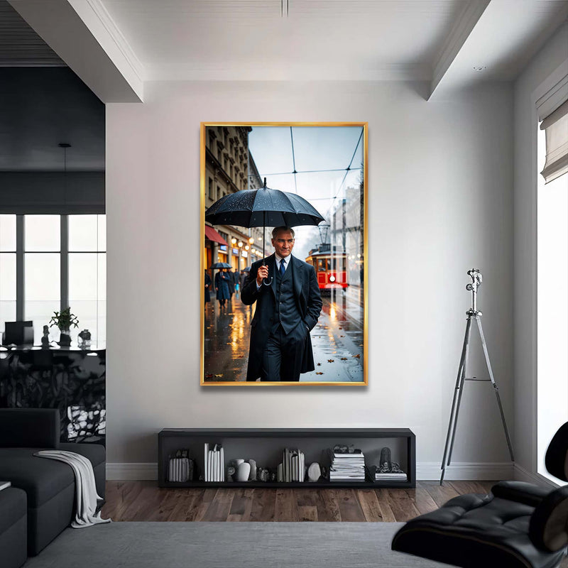 Atatürk Beyoğlu Cam Tablo – Altın Çerçeveli Cam Tablo