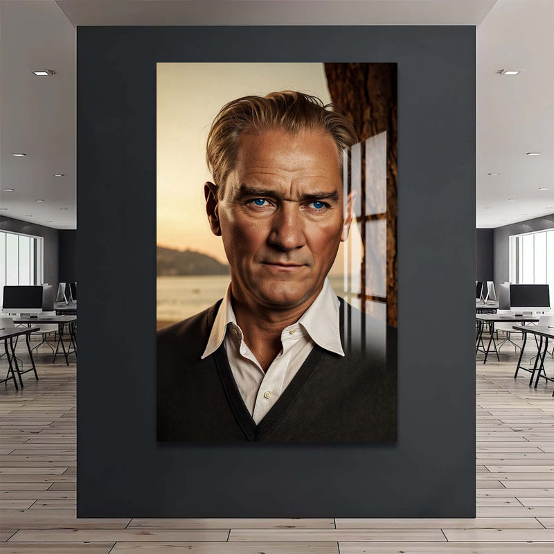 Atatürk Portre Cam Tablo – Cam Tablo