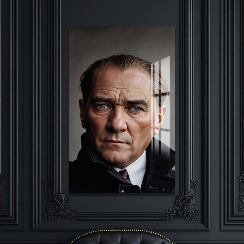 Atatürk Portre Cam Tablo – Cam Tablo