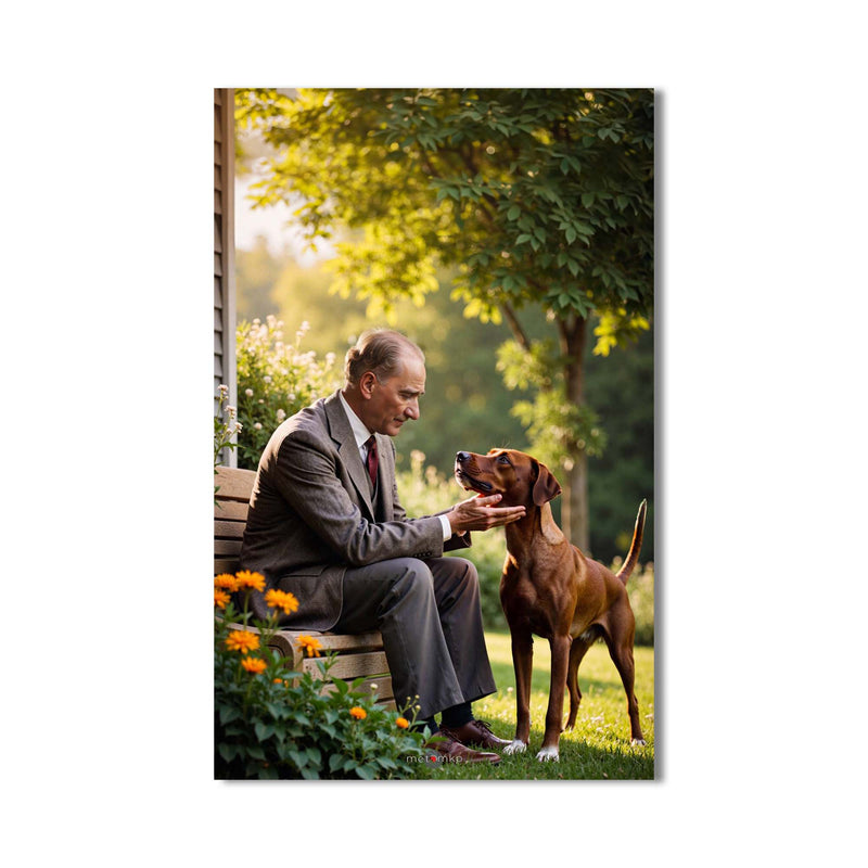 Atatürk Köpek Sevgisi Cam Tablo – Cam Tablo