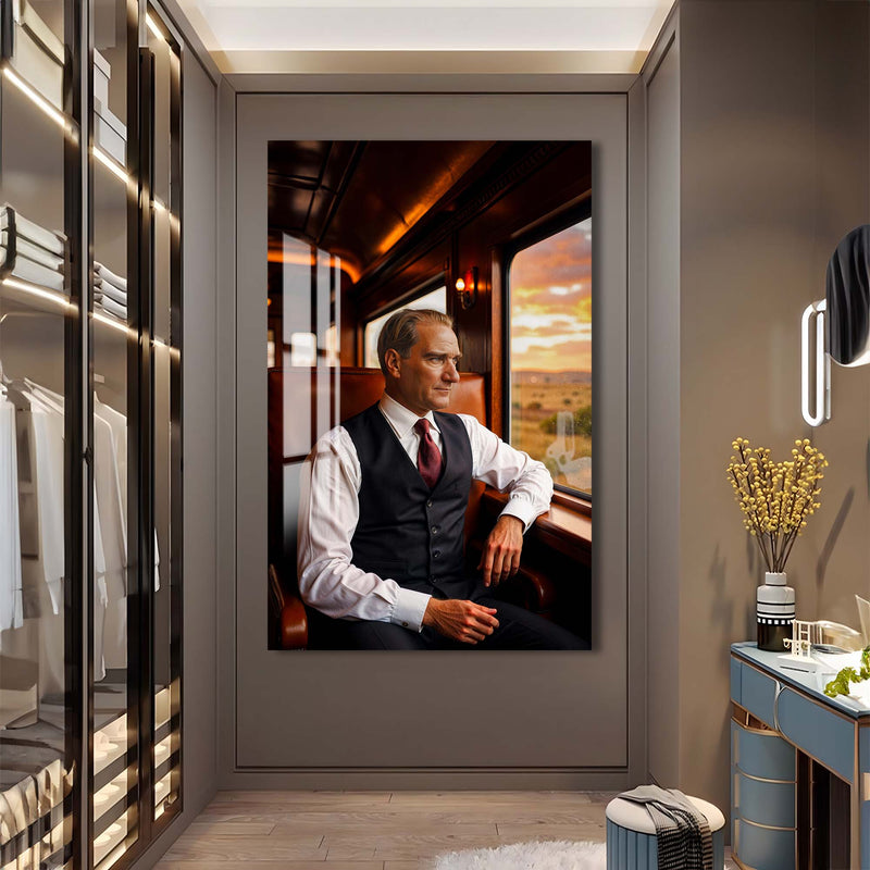 Atatürk Tren Cam Tablo – Cam Tablo