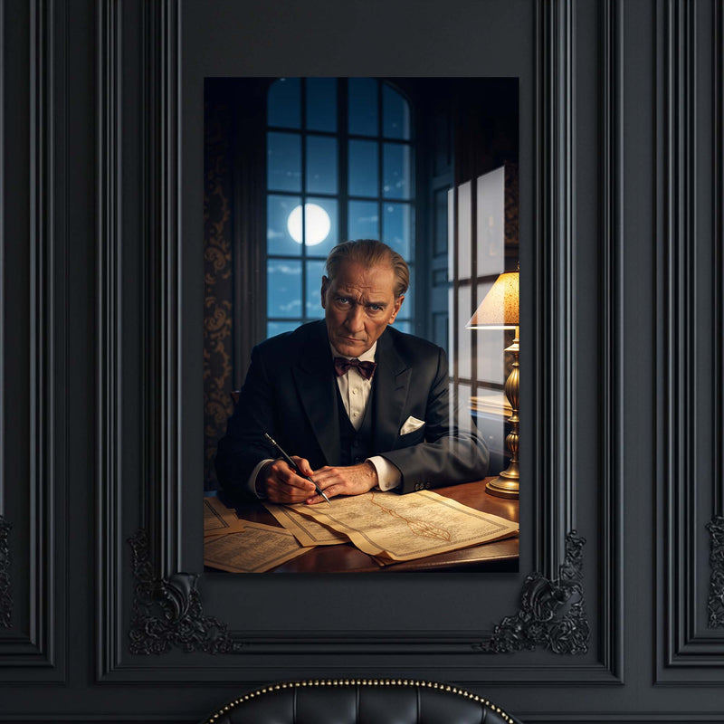 Atatürk Gece Cam Tablo – Cam Tablo