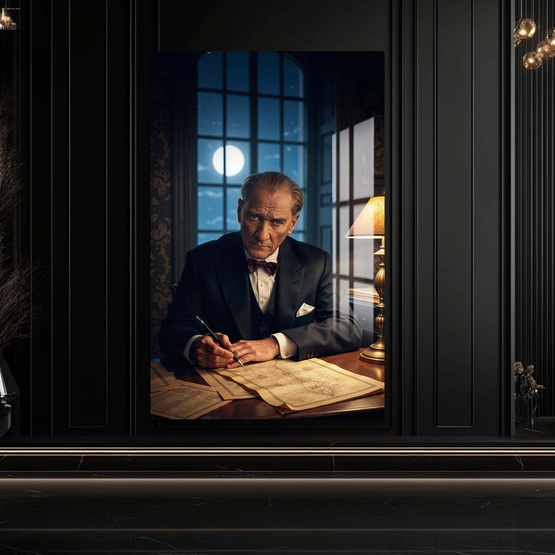 Atatürk Gece Cam Tablo – Cam Tablo