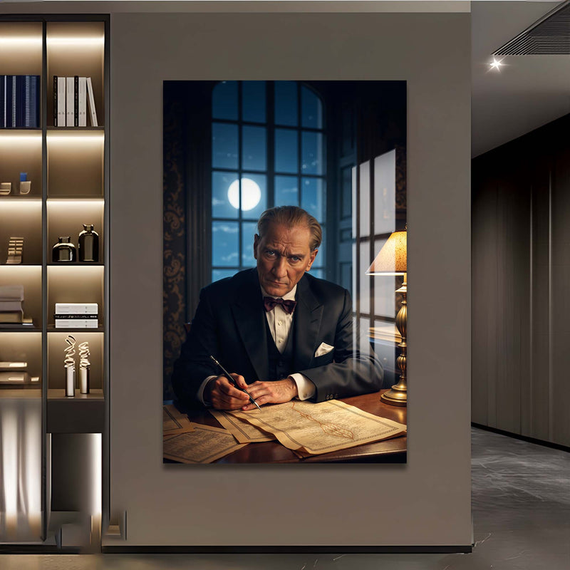 Atatürk Gece Cam Tablo – Cam Tablo