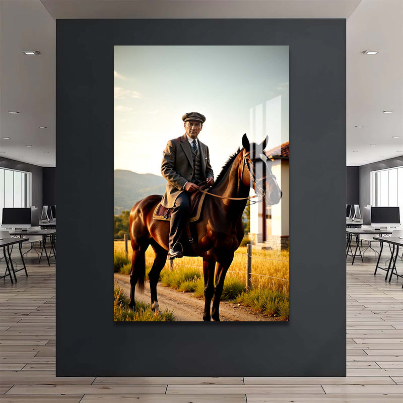 Atatürk Atında Cam Tablo – Cam Tablo