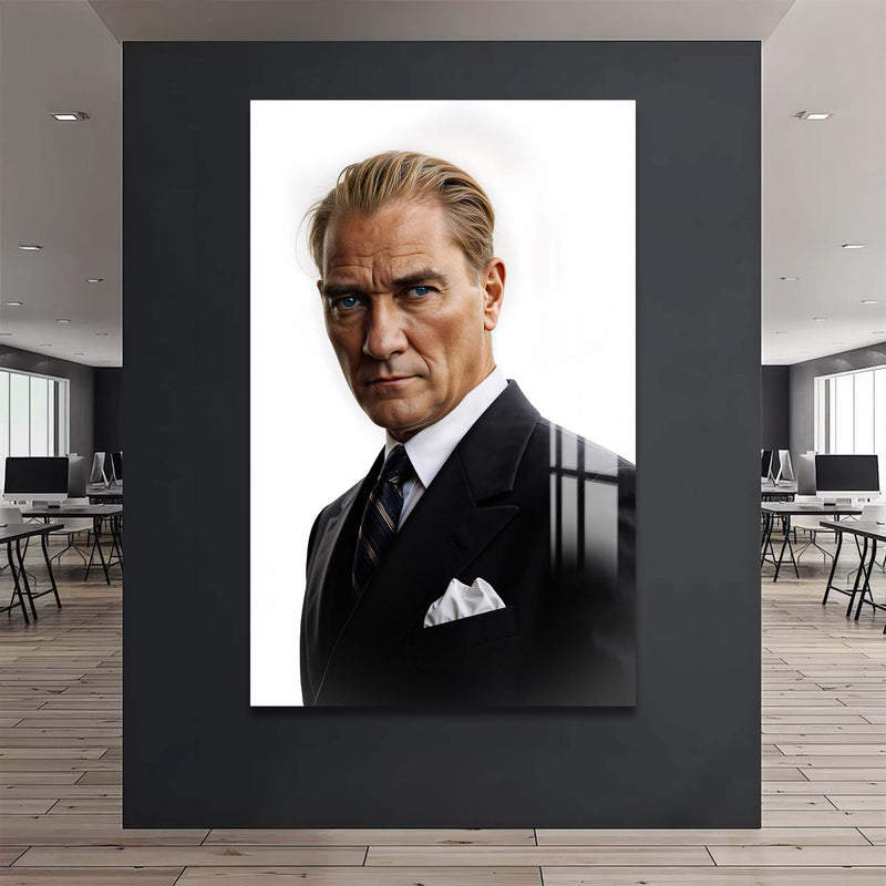 Atatürk Portre Cam Tablo – Cam Tablo