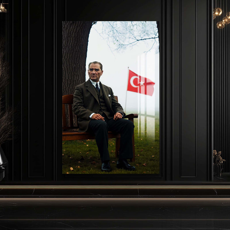 Atatürk Türk Bayrağı Cam Tablo – Cam Tablo
