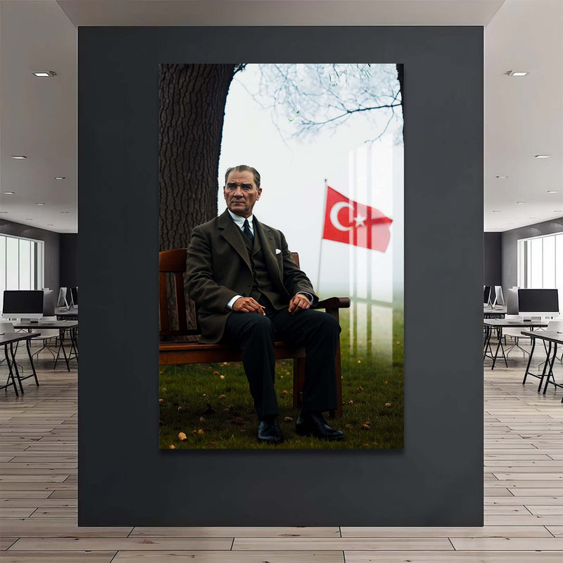 Atatürk Türk Bayrağı Cam Tablo – Cam Tablo