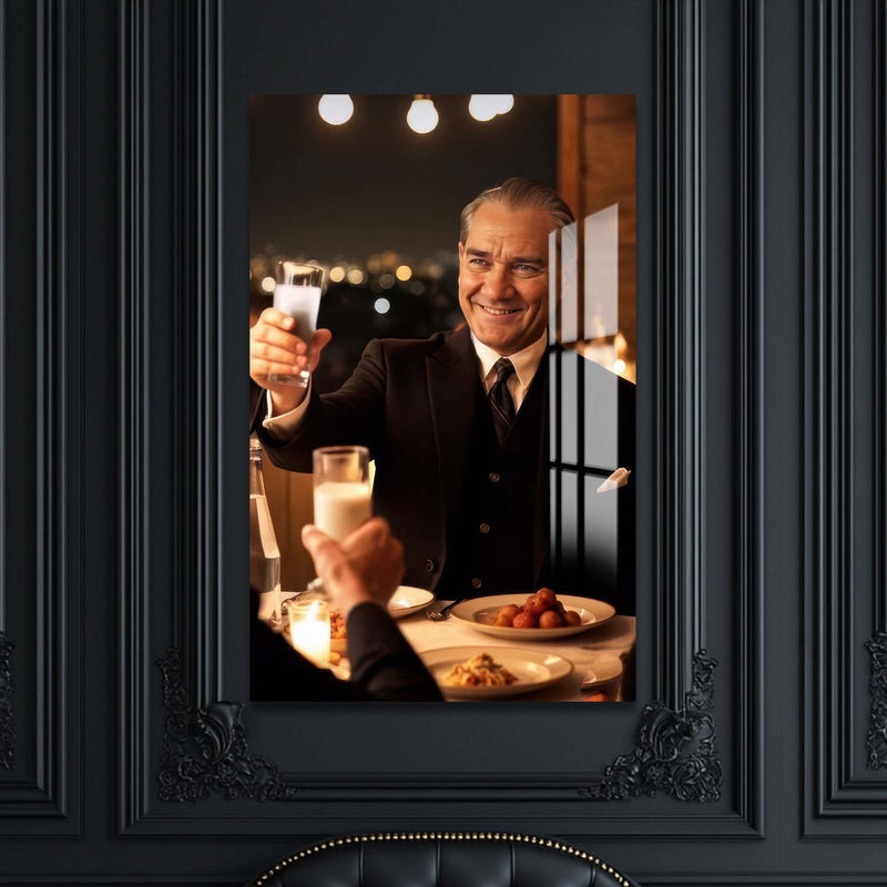 Atatürk ve Rakı Cam Tablo – Cam Tablo