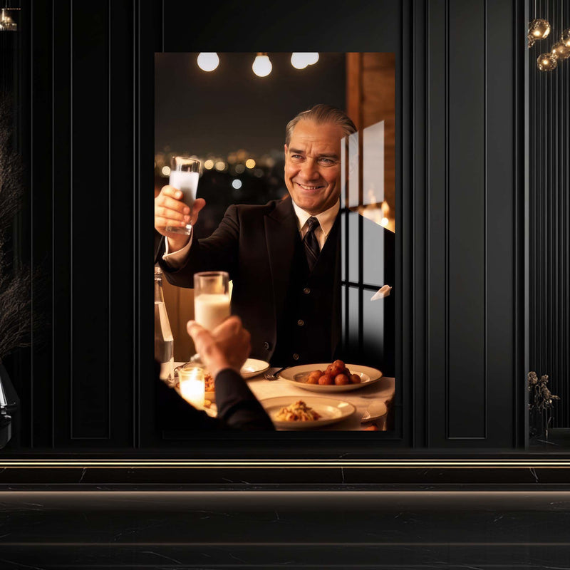 Atatürk ve Rakı Cam Tablo – Cam Tablo
