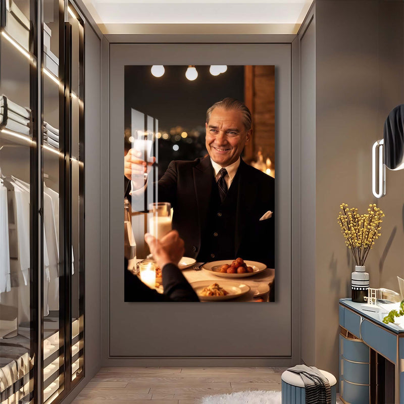 Atatürk ve Rakı Cam Tablo – Cam Tablo