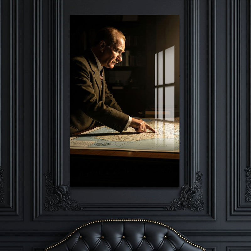 Atatürk Harita Cam Tablo – Cam Tablo