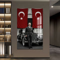 Atatürk ve Arabası Cam Tablo – Cam Tablo