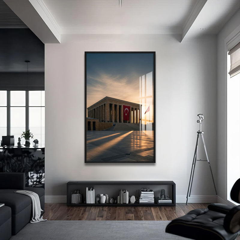 Anıtkabir Cam Tablo – Siyah Çerçeveli Cam Tablo
