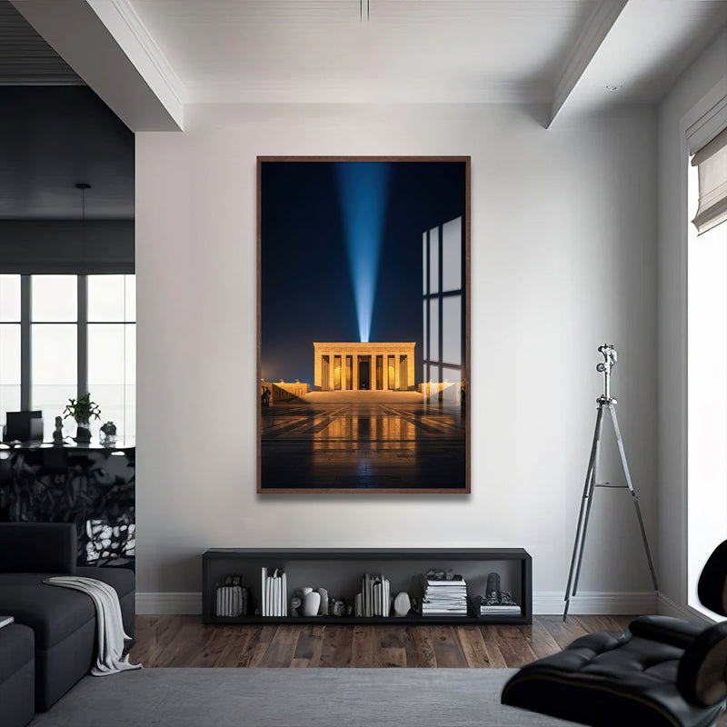 Anıtkabir Cam Tablo – Ceviz Çerçeveli Cam Tablo