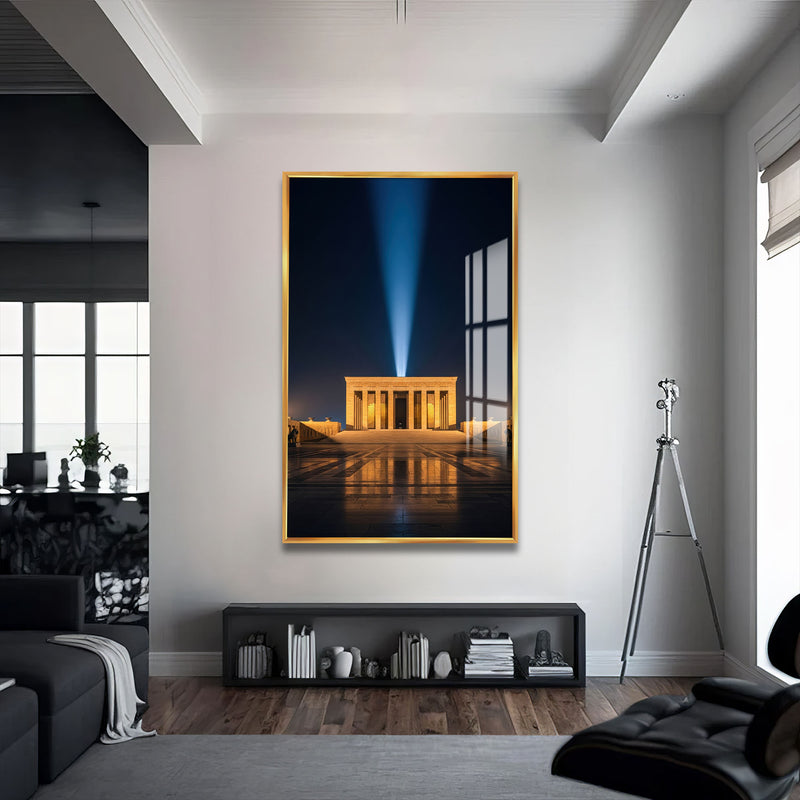 Anıtkabir Cam Tablo – Altın Çerçeveli Cam Tablo
