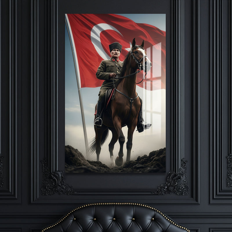 Başkomutan Atatürk Cam Tablo – Cam Tablo