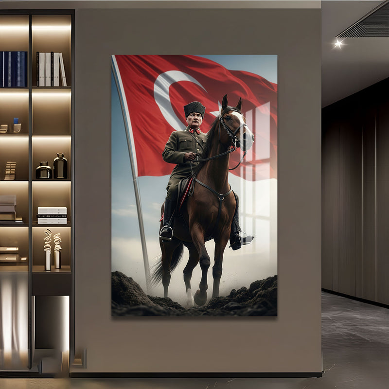 Başkomutan Atatürk Cam Tablo – Cam Tablo