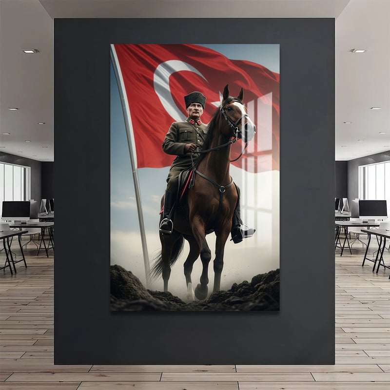 Başkomutan Atatürk Cam Tablo – Cam Tablo