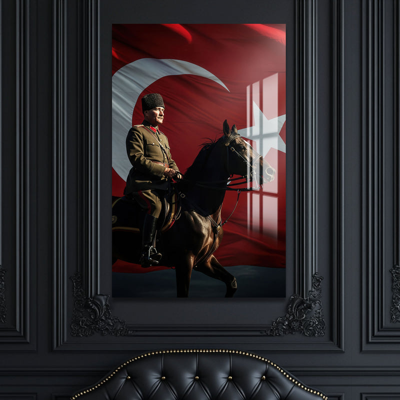 Atatürk ve Sancak Cam Tablo – Cam Tablo