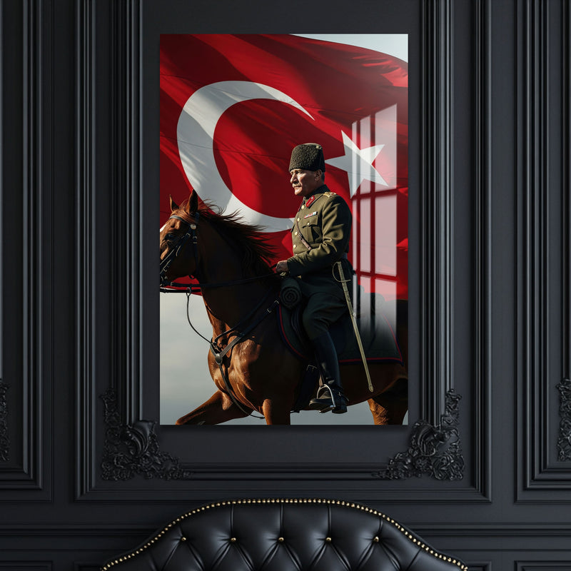 Atatürk ve Sancak Cam Tablo – Cam Tablo