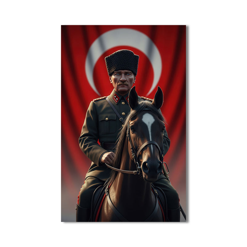 Atatürk ve Bayrak Cam Tablo – Cam Tablo