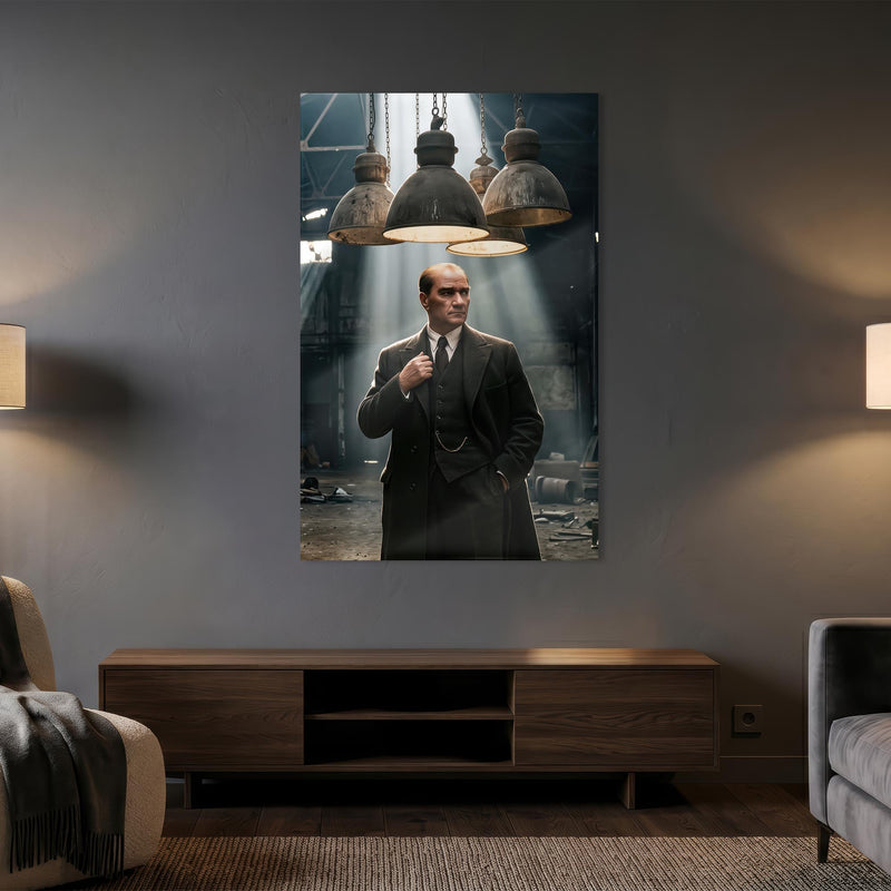 Atatürk Endüstriyel İşık Cam Tablo – Cam Tablo