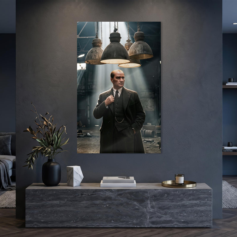 Atatürk Endüstriyel İşık Cam Tablo – Cam Tablo