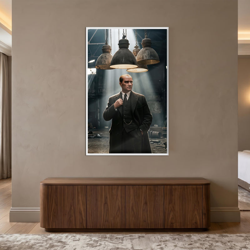 Atatürk Endüstriyel İşık Cam Tablo – Cam Tablo