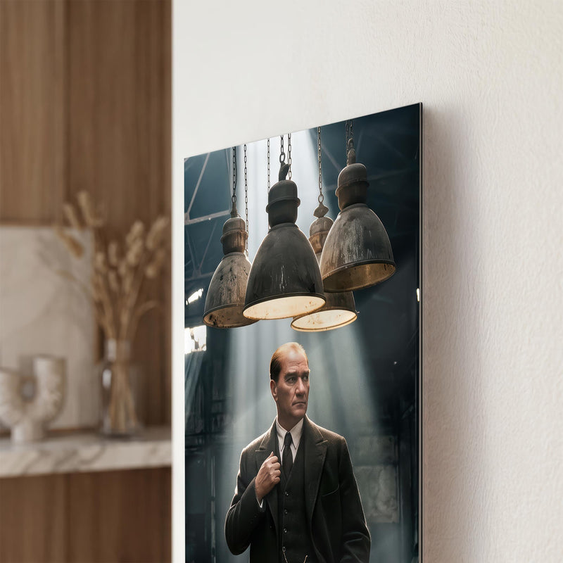 Atatürk Endüstriyel İşık Cam Tablo – Cam Tablo