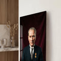 Bordo Fonda Atatürk Cam Tablo
