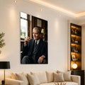 Çalışma Odasında Atatürk Cam Tablo
