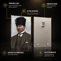 Kalpaklı Takımlı Atatürk Cam Tablo