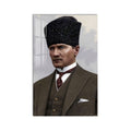Kalpaklı Takımlı Atatürk Cam Tablo