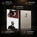 Bayrak Altında Atatürk Cam Tablo