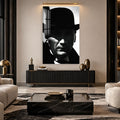 Gölgede Şapkalı Atatürk Cam Tablo