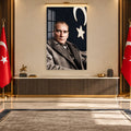 Tüvit Paltolu Atatürk Cam Tablo