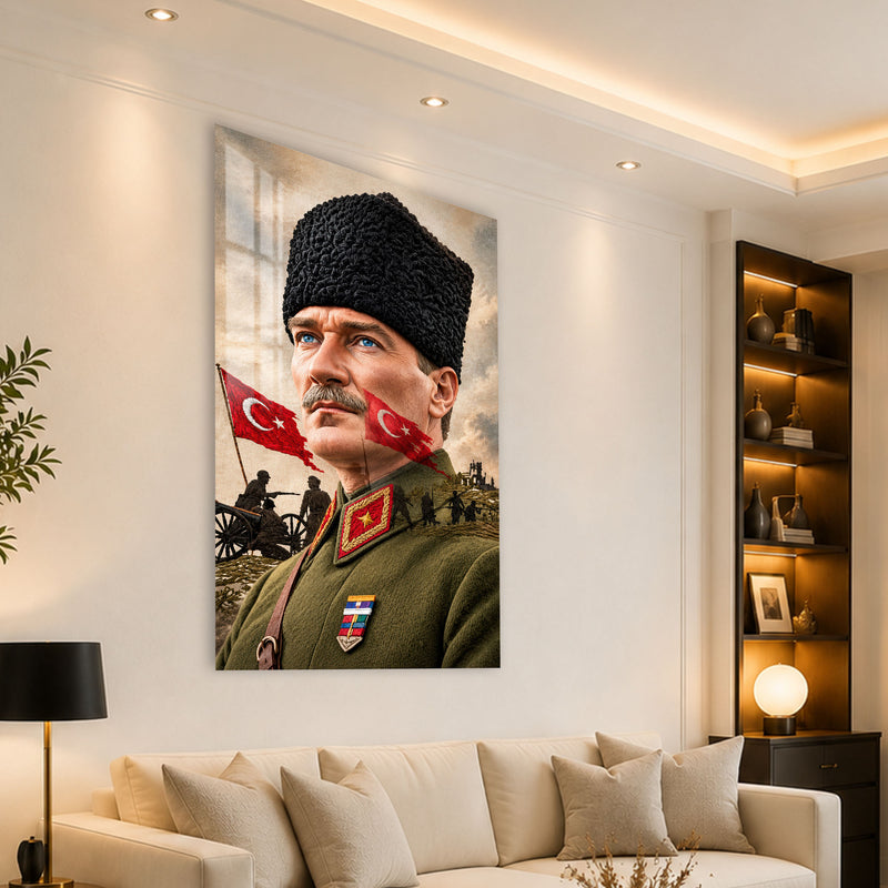 Cephede Atatürk Cam Tablo