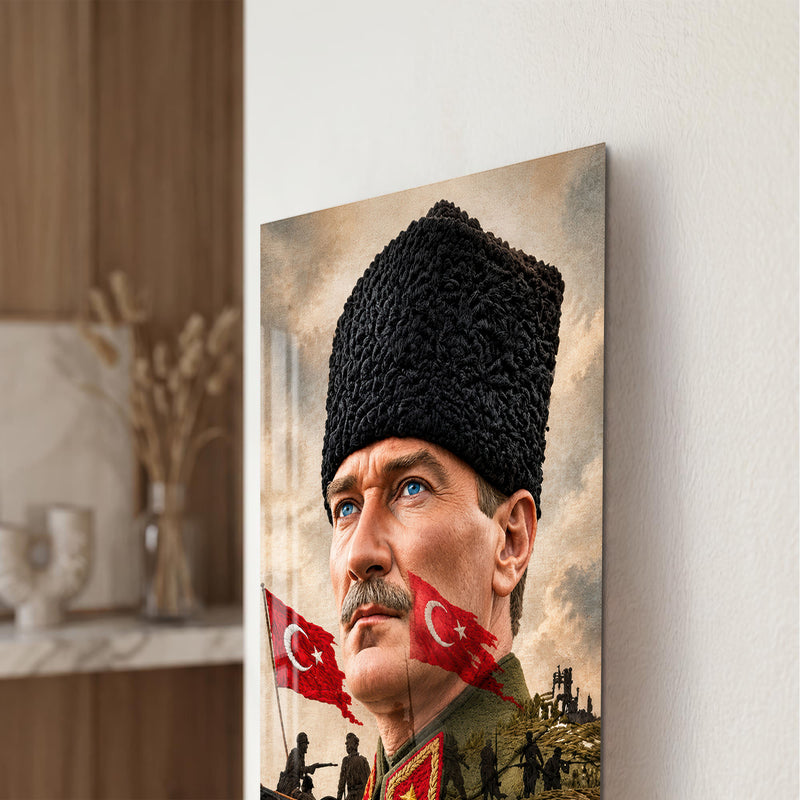 Cephede Atatürk Cam Tablo