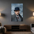 Çerçevesiz Melon Şapka Atatürk Portre Cam Tablo