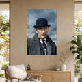Melon Şapka Atatürk Portre Cam Tablo Ortam Görseli