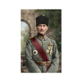 Madalyalı Atatürk Askeri Portre Cam Tablo Ortam Görseli