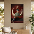 Hilal Yıldız Atatürk Dijital Sanat Cam Tablo Ortam Görseli