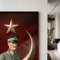 Hilal Yıldız Atatürk Dijital Sanat Cam Tablo Ortam Görseli