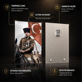 At Üstünde Atatürk Türk Bayrağı Cam Tablo Ortam Görseli