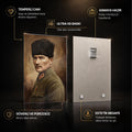Yağlı Boya Atatürk Portre Cam Tablo Ortam Görseli